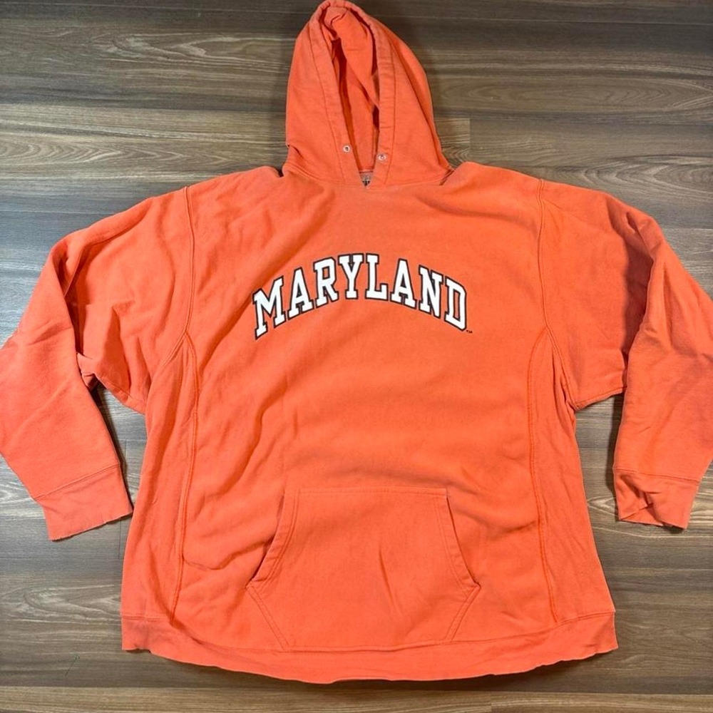 Steve & Barry's Maryland hoodie in XXL. Orange with white arched text